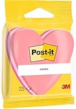 Post-it 2007H Haftnotiz Würfel Stanzformen, 70 x 70 mm, Herz, dreifarbig, 225 Blatt