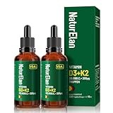 Vitamin D3 k2 Tropfen - 20000I.E, 1 Tropfen alle 20 Tage, 1000IE pro Tagesdosis，2pack