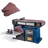 Scheppach Band-Tellerschleifer BTS900 mit 18 tlg. Schleifset | Schleifmaschine 370W | 230V | 2850 min-1 | Schleifteller Ø 150mm | inkl. 12x Schleifpapier / 6x Schleifband | Bandschleifer Schleifgerät