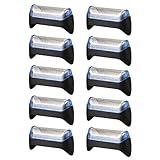 Junguluy 10 x Rasierer-Ersatzklinge für 10B/20B/20S, Rasierer-Ersatzfolie + Cutterklinge