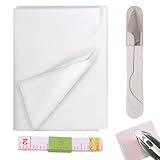 BüGelvlies,Vliesstoff Einlagestoff,100cm*300cm,Vlieseline Zum AufbüGeln FüR BüGelfalten, NäHhandwerk, VerstäRkte Bekleidung,Mit 1,5 M Maß Band Und Schneiderschere Geliefert(Weiß)