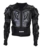 Wildken Motorrad Schutz Jacke Pro Motocross ATV Protektorenjacke mit Rückenprotektor Motorradjacke Scooter MTB Enduro für Damen und Herren (Schwarz, 3XL)