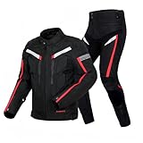 Wasserdichter Motorradanzug Für Herren, Motorradjacke Und -Hose, CE-Zertifizierung, Gepanzerter Anzug, Abnehmbare Rüstung Für Vier Jahreszeiten, Outdoor-Sportarten B,3XL