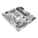CWWK W680 NAS Motherboard Micro ATX 12 Bay, LGA 1700 mATX Weiß PC Mainboard mit 10GbE&2 * 2.5GbE RJ45 LAN, 4 x DDR5 Desktop RAM (Support ECC), 3 x NVMe, PCIe5.0 x16, vPro, USB-C