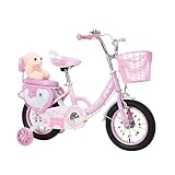 30,5 cm 35,6 cm 40,6 cm Mädchen Kinderfahrrad mit Stabilisatoren, Rädern, Kinderfahrrad für Kinder von 3–9 Jahren, Rosa (30,5 cm)