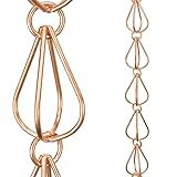 Monarch Rain Chains 29001 Monarch-Regen-Kette aus reinem Kupfer, Tropfenform, 2,4 m lang