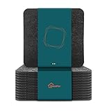 shinfly Untersetzer Gläser, Glasuntersetzer 12er Set, Filzuntersetzer Rund für Gläser, Rutschfester Hitzebeständiger Waschbarer Untersetzer, Coasters für Getränke, Bar, Tassen
