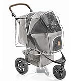 Regenschutz für Hundebuggy TOGfit - Regenverdeck mit Fenster, Belüftungsnetz und aufklappbarem Einstieg - passt ideal auf Hundewagen Pet Roadster