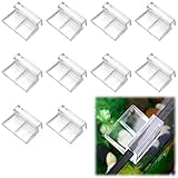 Tokaneit Glasabdeckungs Clips für Aquarien,Acryl Aquarium Glasabdeckung Halter,Universale Halterungen für Randlose Aquarien,Aquarium Abdeckung Halterung Unterstützung,Glasabdeckung Clip 6mm 10 Stück