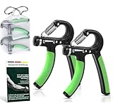 zenlete Profi Fitness Handtrainer, 2-er Set Fingerhantel einstellbar von 5-60 kg, Fingertrainer Unterarm-Trainer Trainingsgerät mit starker Feder für mehr Griffkraft + E-Book mit Übungen