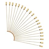 Veemoon 20 Stück 90 Brosche Schmucknadel aus Metall Halsausschnitt Boutonniere Pins Stecknadel aus Metall Schleiernadeln Anstecknadel gerade Stifte Rostfreier Stahl Golden