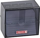 Brunnen 102058090 Karteikasten, 8, 5 x 7, 5 x 4, 8 cm (für A8 Karteikarten), Polystyrol, Onyx, Colour Code