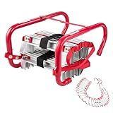 VEVOR Feuerleiter, 15 m, einziehbare Rettungsleiter max. 453,6 kg, leichte Notleiter aus Aluminiumlegierung mit hochfestem Polyestergurt, rutschfesten Sprossen & Breiten Stufen, 5-6 Stockwerke