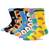 MAKABO Bunte Lustige Socken Damen aus Baumwolle mit Motiv 6 Paar, Größe 35-38