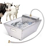 Automatische Tierwassertruge,13 Liter Automatische Pferdewassertruge Mit Float Ball,GroßKapazitäTsautomatischer Hundewasserspenser Im Freien,Edelstahl-SelbstfüLlwasser FüR Hund,Tier,Pferd,Ziege,Rind
