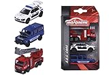 Majorette - SOS 3-teiliges Set – Set mit 3 Fahrzeugen – Miniaturautos aus Metall – Maßstab 1:64 – 212057262002