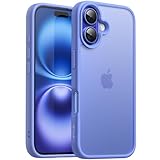 JETech Matt Hülle für iPhone 16 6,1 Zoll, Stoßfest Militärstandard FallSchutz, Mattierte Transluzente Rückseite Handyhülle, Anti-Fingerabdruck (Ultramarin)
