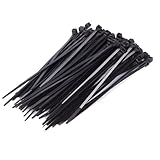 PARENCE.- Set mit 100 Kunststoff-Kabelbindern - 100 Stück, Serflex, Kabelbinder, Rislan - 100x2,5mm, Schwarz