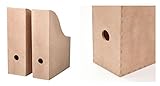 IKEA Zeitschriftensammler 'KNUFF' Holz-Aufbewahrungsbox im 2-er Set - 9x24x31cm und 10x25x31cm