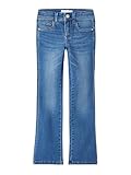 NAME IT Mädchen Nkfpolly Skinny Boot Jeans 1142-au Noos Hose, Dark Blue Denim, 158 EU