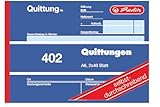 Herlitz Quittungsblock 402, selbstdurchschreibend, A6 quer, 2 x 40 Blatt, Quittung 402