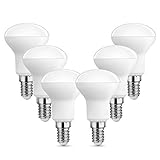 Akynite R50 E14 LED-Strahler Warmweiß 2700K, 5W Ersatz Reflektorlampen R50 40W, 500LM, 120° Abstrahlwinkel, AC 230V, E14 Reflektor Klein Lampe für Küche/Treppenhaus, Nicht Dimmbar, 6er-Set