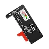 EUZUXU Batterietester, Batterie Akku Volt Checker, Mit Analoger Anzeige, Zum Prüfen des Ladezustands, für AA AAA C D 9V 1,5V Knopfzellenbatterie Akku