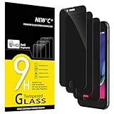 NEW'C 3 Stück, Sichtschutz für iPhone 8, iPhone 7 für Panzerglas, Verbesserter 28-Grad-schutzwinkel, Ultra-Haltbare 9H Härte, Blasenfrei