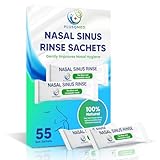 PLUSQMED Box mit 55 Stück Nasenspülsalz, 2,7 g Pakets, Neti-Topfsalz, Nasenbewässerungssalz, Nasenhautentlastung, Nasenwäsche,passend für 240-300 ml Flaschen