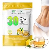 Detox Tee zum Abnehmen, Zitrone Detox Tee, mit Zitronenextrakt und natürlichen Grüntee-Zutaten, Entgiften und Abnehmen sanft, Fördern Stoffwechsel, Koffeinfrei, für Männer und Frauen (30 Teebeutel)