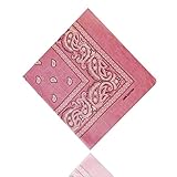 ledermodefashion 3er 6er 12 er Set Bandana Tuch versch Farben 100% Baumwolle Kopftuch Halstuch Nickituch Schal (Rosa)