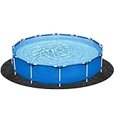 YumSur Bodenplane für Pools,Poolmatten Schutzboden, 4m Poolunterlage, Bodenschutzplane Swimmingpool,Verhindert Löcher Und Verlängert Die Lebensdauer Der Auskleidung (abgerundet)