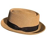 Gissroys Stroh Sonnenhut Fedora Britischer Stil Panama Bootsfahrer Sonnenhut Für Outdoor Aktivitäten Strohhut