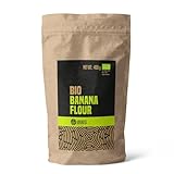 VanaVita Glutenfreies Bananenmehl - Bio-Bananenpulver mit mild-süßem Bananenaroma, ideal für Pfannkuchen, Crêpes, Kuchen & Muffins, ohne Zuckerzusatz, hoch an Ballaststoffen, laktosefrei, 400 g