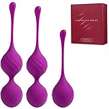 Luvsex Liebeskugeln Kugeln Kegel Balls Trainingskugeln Beckenbodentrainer 3er Set Silikon Perfekt für Frauen Sie zum Sexspielzeug Erotik Beckenbodentraining (Lila)