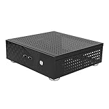 ITX Gehäuse, Desktop Computergehäuse Gute Wärmeableitung Exquisites Kompaktes Schwarzes ,HTPC,Gehäuse für Heimvideocomputer, Hotelcomputer Usw.