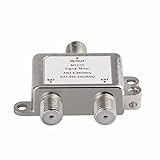 DollaTek 2 in 1 2-Wege Satelliten Splitter MX21D TV Signal Kabel TV Signal Mischer SAT/ANT Diplexer Leicht Kompakt