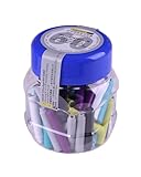 ONLINE Standard-Tintenpatronen bunt, universelle Füller-Tinte, kompatibel mit allen gängigen Standard-Füllern, Ersatz-Patronen für Füllhalter und Rollerball, 60 Stück, Farbe königsblau, löschbar