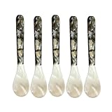 Kaviarlöffel aus Perlmutt, Löffel aus Perlen für Kaviar – Perlmuttlöffel | Kaviarlöffel dekorativ für Kaviar-Server, für Eiscreme mit Eiern und Cavi