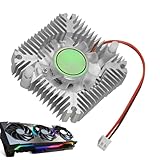 PCI Slot Lüfter, Aluminium GPU Luftkühler, 55mm Kartenlochabstand Schalldicht Kühler Für Zuhause Büro Unternehmen Computerarbeit Videobearbeitung