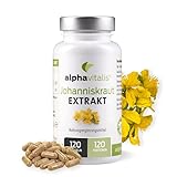 Johanniskraut Kapseln hochdosiert mit natürlichem Hypericin - 120 Stk. - veganer Extrakt mit Vitamin B6 & B12 - St. John’s Wort Extract aus Hypericum perforatum L.