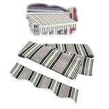 SMELEDFCFK Außen Markisen Ersatztuch 4×3 M Markise Canvas Markisenstoff Ersatzstoff Klemmmarkise Überdachung Stoff Mit UV Schutz -100% 300g Polyester((16x10ft) 4.9X3M)