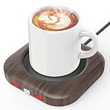 HOMEASY Kaffeewärmer Elektrischer Tassenwärmer 24W Kaffeetassenwärmer 4H Abschalten Auto Getränkewärmer Coffee Mug Warmer für Kaffeeliebhaber Braun