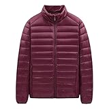 sutelang lurryly Warme Steppjacke Herren – günstige Mode Jacke Stehkragen Windschnitt Komfort Outwear Klassische Outdoor-Jacke aus Baumwolle Mantel mit Kapuze
