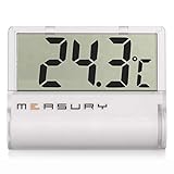 Measury Aquarium Thermometer Digital zum Kleben, Aquarien Thermometer für Süßwasser und Meerwasser TM11