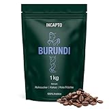 Incapto Spezialitäten-Kaffeebohnen | Single-Origin Burundi | Espresso 100% Arabica | Specialty Coffee 87.75 Punkte SCA | Traditionell Geröstete Bohnenkaffee | Plantage Buhinyuza, Nyagishiru, 1kg