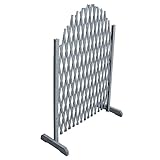 vidaXL Tannenholz Massiv Rankgitter Rankzaun Scherengitter Rankhilfe Spalier Holzgitter Blumengitter Pflanzengitter Garten 1,8x1m Grau
