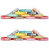 HEOUCH 24 Stück Armbänder, Motivationsarmbänder, Silikon Armband Kinder mit Positiven, Inspirierenden Aussagen, Ermutigungsgeschenke, Geschenke für Kinder zum Schulanfang, Erwachsene und Teenager