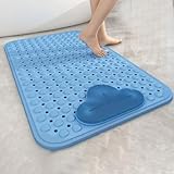 KQIEJUY Duschmatte rutschfest, Badematte Antirutschmatte Dusche mit Ablauflöchern, Wanneneinlagen, Badewannenmatte für Badewanne und Duschraum, Weich Komfort und Einfach zu reinigen 70 x 40 cm