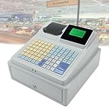 ShaiVrissian Registrierkasse Für Kleinunternehmen,Elektronische Registrierkasse,81 Tasten,Kassensystem,Digitale LED Anzeige,Für Restaurant,Supermarkt,Einzelhandel